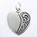 Little Heart Charm or Pendant with Filigree Design in Sterling Silver, #11442