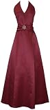 Satin Halter Dress Crystal Pin Prom Formal Prom ...