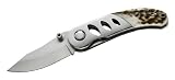 Eigenschaften Herbertz  / Herbertz Einhandmesser, AISI 420, Edelstahl, Hirschhorn, Heftlänge 9 cm