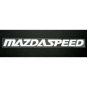 "Mazdaspeed" Racing Decal Sticker (New) White X2