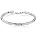 Sterling Silver Twisted Bangle Bracelet 7