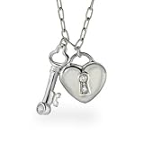 Eve's Addiction The Key To My Heart Sterling Silver Charm Necklace