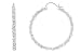 1/4 Carat Diamond Sterling Silver Hoop Earrings