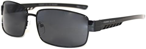 Perry Ellis Rectangle Black Metal Sunglass PE39 2