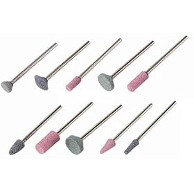 Buy 10 High Speed Professional Sanding Stones Rotary Tool Bits for Dremel now!