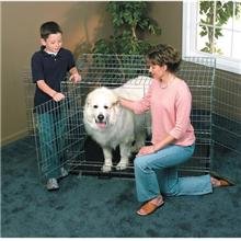 Childrens Toyshop  Pet Supplies : Midwest Life-Stages 30-by-21-by-24-Inch Triple-Door Folding Metal Dog Crate