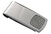 Titanium & Steel Money Clip with Grid Mesh Center