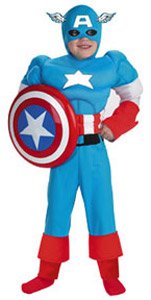  Captain America Muscle Chest Child Costume