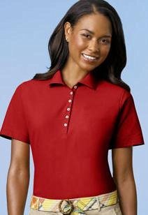 Womens Egyptian Diamond Knit Polo