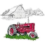 Farming Truck Red Womens Scoop Neck T-Shirt