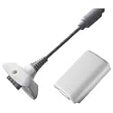 XBOX 360 AND XBOX 360 ELITE PLAY AND CHARGE KIT IN WHITE - XBOX 360 RECHARGEBALE BATTERY PACK - Hi-TEC ESSENTIALS