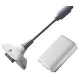 XBOX 360 AND XBOX 360 ELITE PLAY AND CHARGE KIT IN WHITE - XBOX 360 RECHARGEBALE BATTERY PACK - Hi-TEC ESSENTIALS