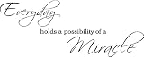 Every Day Holds the Possibility of a Miracle Vinyl Wall Decal