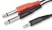 from PRO SIGNAL Advanced-Technology PRO SIGNAL PSG00026 3.5mm Stereo Jack Plug to 2x 6.35mm (1/4inch) Mono Jack Plugs (2m)