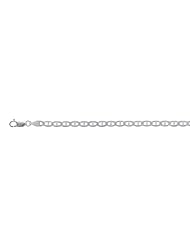 Sterling Silver Rhodium Plated Flat Mariner Chain (2.8mm)