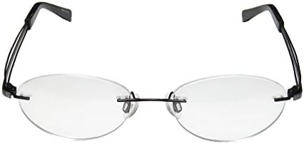 Charmant 10957 Womens/Ladies Ophthalmic Authentic Designer Rimless Titanium Eyeglasses/Spectacles (49-17-140, Black / Gray Cheetah Pattern)