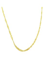 14 Karat Yellow Gold Singapore Chain (0.9 mm Thick, 18 inch)