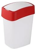 Curver - 186136 - Poubelle - Flip Bin - 10 L - Rouge