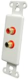 Oem Systems Company IW-2RG RCA Jack Plate (White)