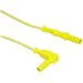 Cal Test Electronics CT2176 Straight Banana Plug to Right-Angle Plug Test Lead, 18 AWG, 12 Amp, Silicone Jacket (Pack of 10)