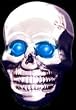 Skull Bolt with Blue Light up eyes