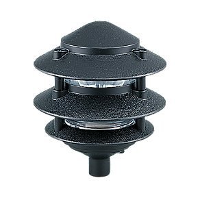 Sea Gull Lighting 9226-12 Single-Light Outdoor Path Fixture with Clear Glass, Black