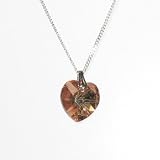  : Swarovski Crystal Pendant on Sterling Silver chain - Capri Gold Heart 14mm