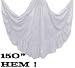 White Bellydance Womens 4TU* Flared 4 Tier Chiffon Skirt Skirt