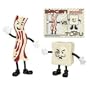 Accoutrements Mr.Bacon Vs. Monsieur Tofu Action Figures