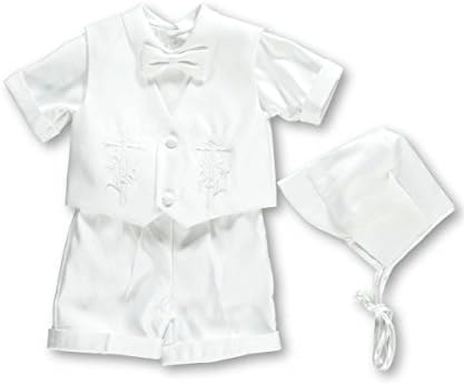 Kaifer Baby Boys' "Vines on Crosses" 4-Piece Christening Tuxedo