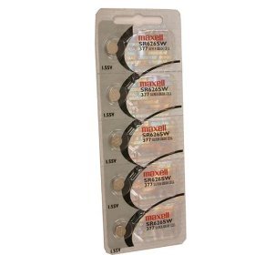Maxell Watch Battery Button Cell SR626SW SR-626SW 377 Pack of 5 Batteries