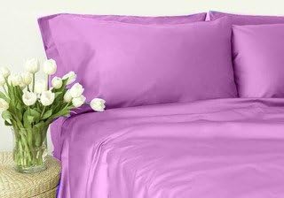 Hotel Collection 4 Piece with Pole Attachment Waterbed Sheet Set 1800 Thread Count Queen 100% Microfiber Polyster Magenta Solid by Global Fabrics