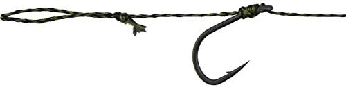 Beyond Tackle Standard Hair Rig 25 Lb Soft Braid Teflon Coated Wide Gape Barbed Hook Pack of 5