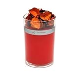 italian blood orange petal topped candle
