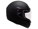 Flat Matte Black Full Face Motorcycle Street Sport Bike Helmet (Large)