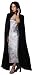 Black Pleated Velvet Hooded Cape for Womens Costume