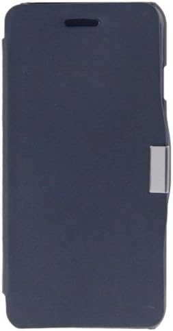 DIYLooks Brush Texture Horizontal Flip Magnetic Button Leather Case Cover for iPhone 6 Plus Mobile Phone Housing (Dark Blue)