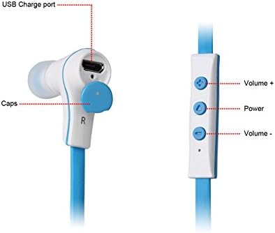 CatBee" iSports" Series Rechargeable Mini Wireless Stereo Sports/Running &amp; Gym/Exercise Bluetooth earpieces Headphones Headsets with insert Microphone for cellphone ipad PC (Skyblue)