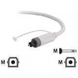 Belkin DIGITAL OPTICAL CABLE * W/MINI ADPTR; 6' WHITE