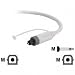 Electronics : Belkin DIGITAL OPTICAL CABLE * W/MINI ADPTR; 6' WHITE