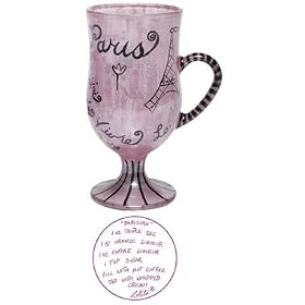 Lolita Glass Hot Coffee Mug Parisian Eiffel Tower Coffee New