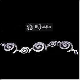 Celtic Pewter Spiral Bracelet by St.Justin
