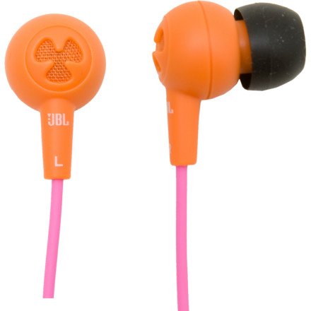 Roxy by JBL Reference 250 In-Ear Headphones w/ Microphone – Orange/Pink