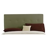 Button Tufted Headboard in Sage Size: Full