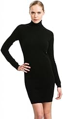 Fall Above the Knee Cashmere/Knit Turtleneck  Dress