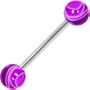Purple MARBLE Barbell Tongue Ring