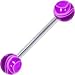 Purple MARBLE Barbell Tongue Ring