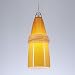 PLC Lighting 272 AMBER Amber Visage Art Deco / Retro Single Light Mini Pendant from t...