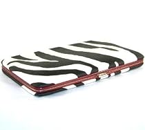 Zebra Print Flat Opera Wallet in Choice of Trim Colors