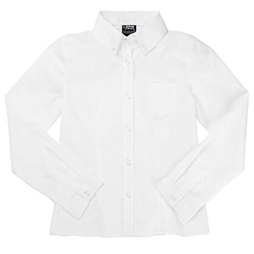 French Toast Long Sleeve Oxford Blouse With Darts Girls